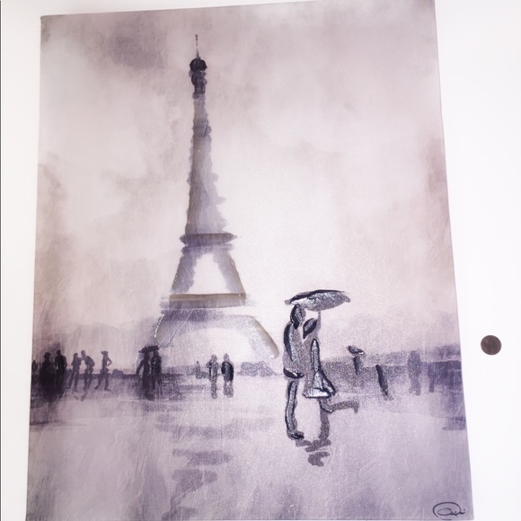 Eiffel Tower canvas with 3d paint - Picture 1 of 1